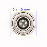 Stijlvolle Metalen Knoop Ø 15 mm met Cirkelversiering Knopen KNP00135